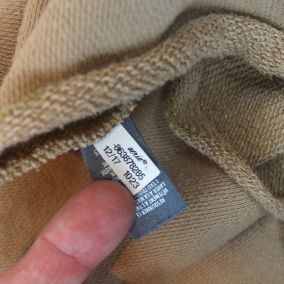 Aerie Oversized French Terry Crew Neck Sweatshirt, Toasted Almond Color Size XS - Picture 9 of 12